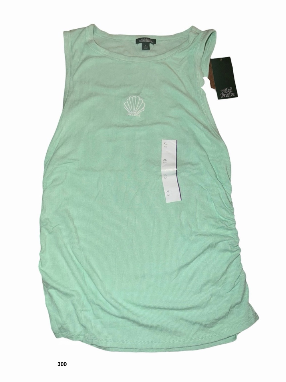 *new* Wild Fable Mint Shell-Embroidered Ribbed Tank - Picture 7 of 7
